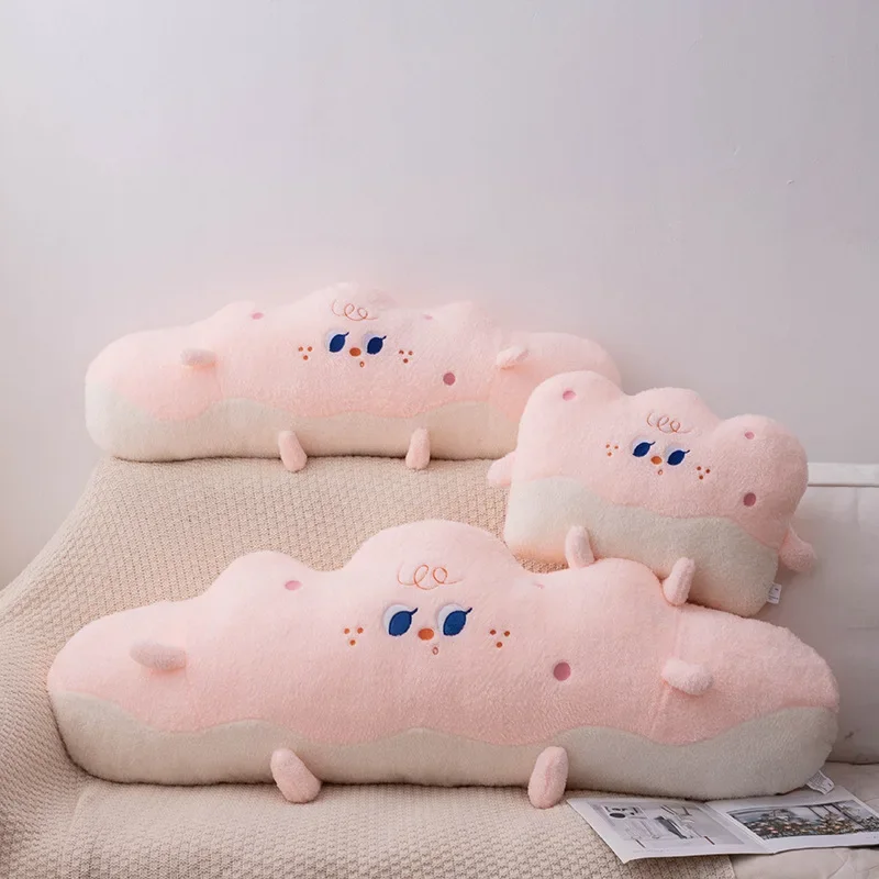 New Cute Cheese Bun Waist Support Back Cushions Soft Long Bar Pillow Leg Clamp Pillows Sleeping Pillow Sofa Cushion