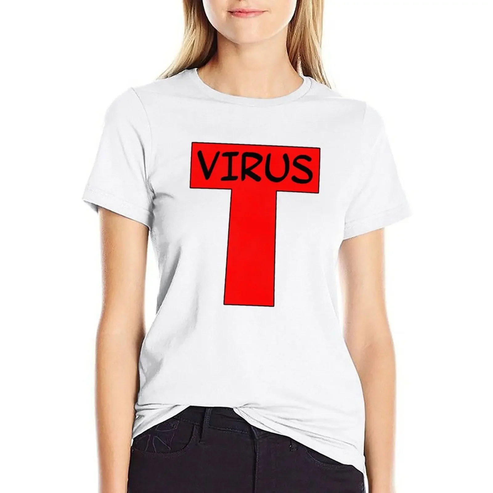 Gorillaz Virus T shirt T-shirt summer top anime clothes white t-shirt dress for Women sexy