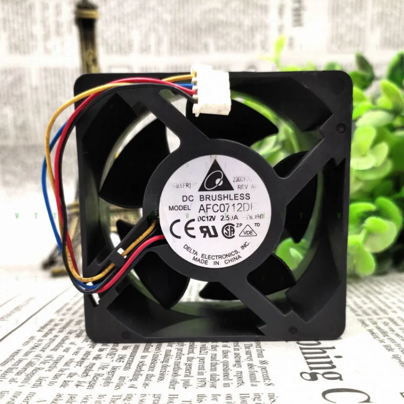 

H 1 шт. для Delta AFC0712DE 7038 12 В 2,50 А четырехпроводной 7 см вентилятор охлаждения сервера