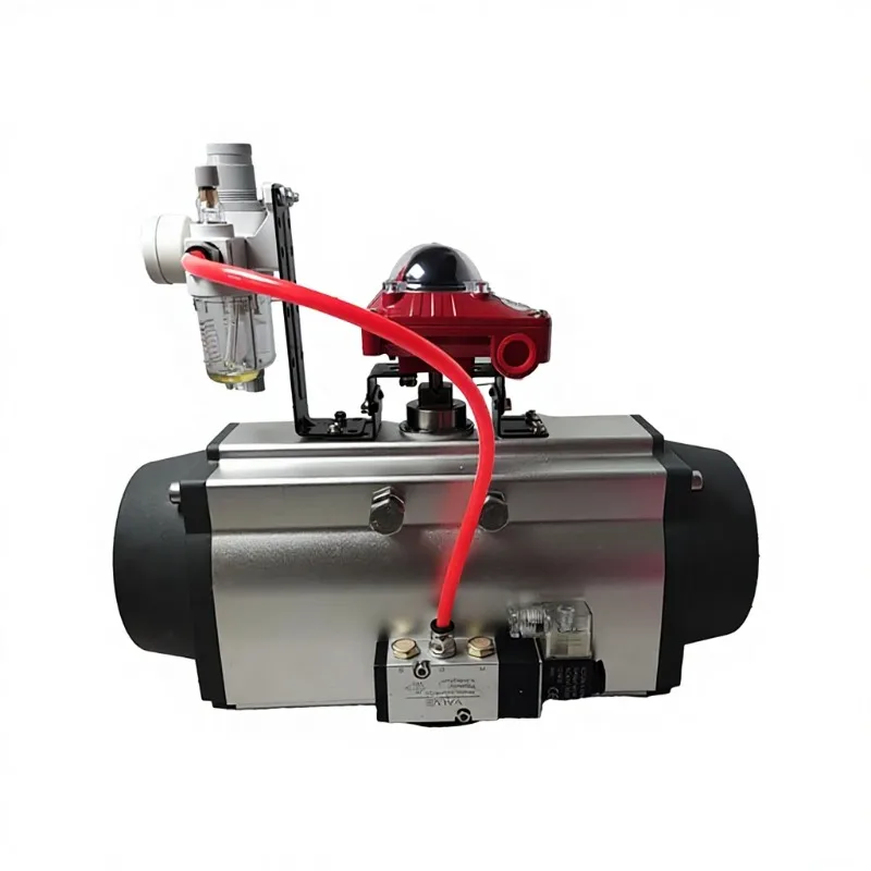 Pneumatic Actuator Driven Pneumatic Ball Valve 1/2 Port Size F.R.L Solenoid Valve, Limit Switch, Air Source Processor
