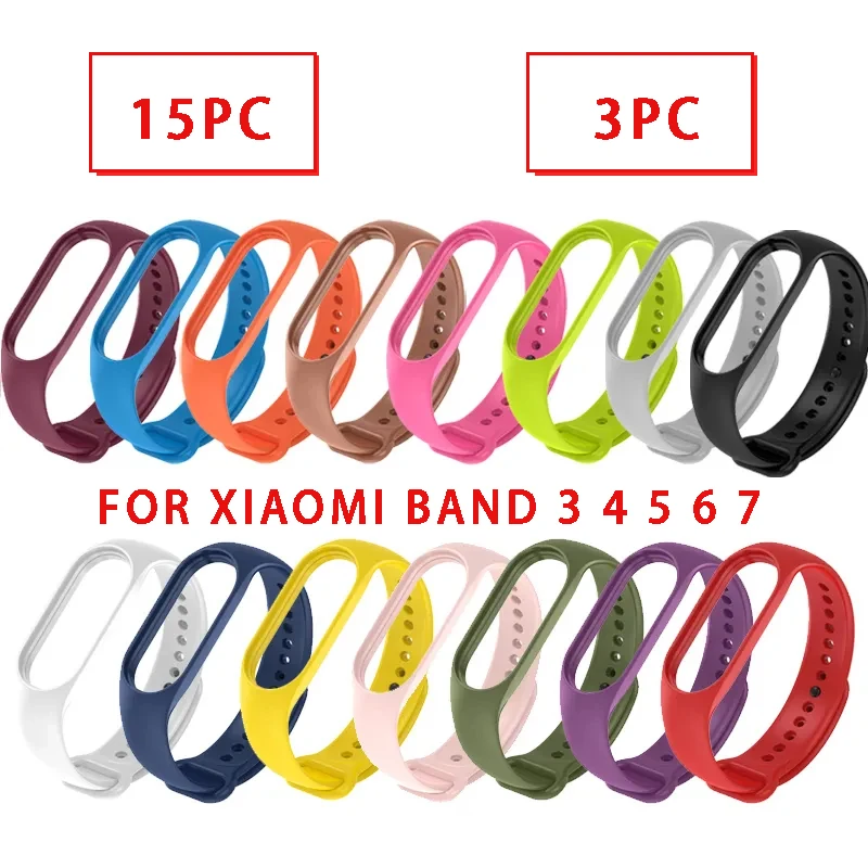 Watchbands For Xiaomi Mi Band 7 6 5 4 3 starp Wristband Silicone Bracelet Wrist Straps combination Smartwatch Accessories