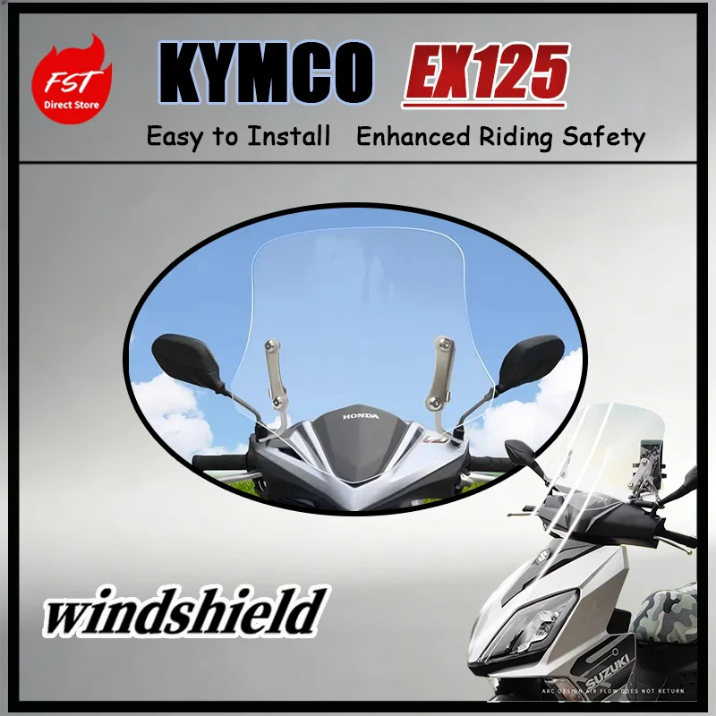 

FOR 125cc Motorcycle Wind Deflector Modified Accessory for Liexing UY125 EX125 Commuter Bike Scooter - Riding Essentials