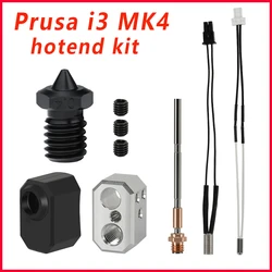 For Prusa MK4 Hotend Kit With Heating Block Thermistor Heater Cartridge Nozzles Split Throat for Prusa Nextruder 3D Printer Part