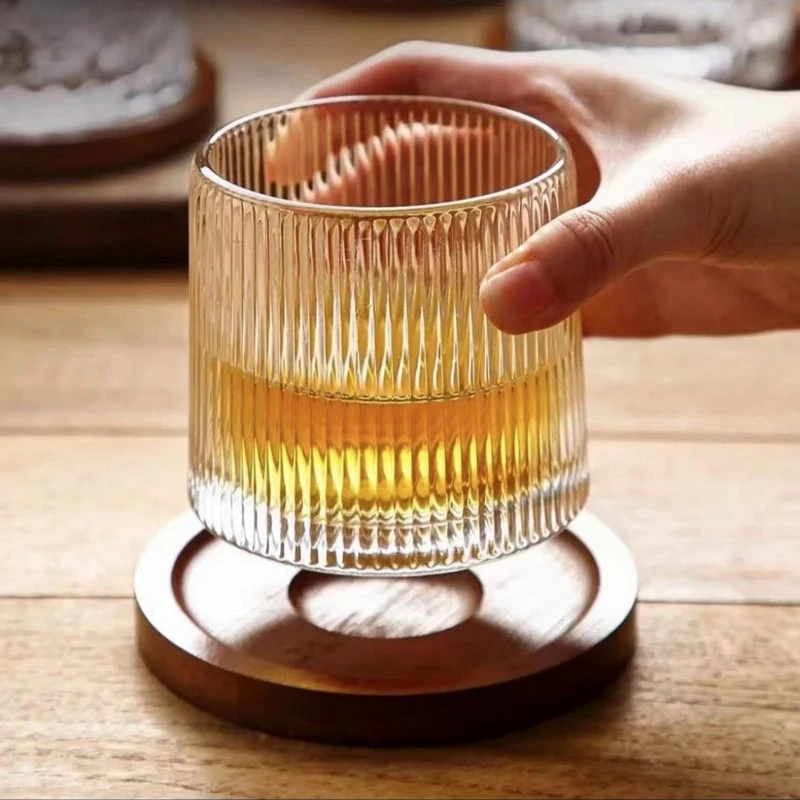 Creative Rotating Tumbler Beer Wine Glass Bar Whiskey Western Wine Glass Thickened Glass Water Mug Home Restaurant Juice Cups