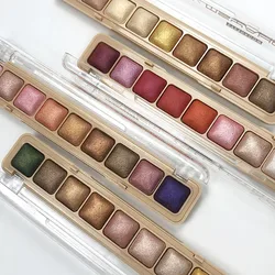 Paleta de sombras de ojos, resaltador mate de larga duración, fácil de usar, belleza, 9 colores, herramientas de maquillaje, 1 unidad