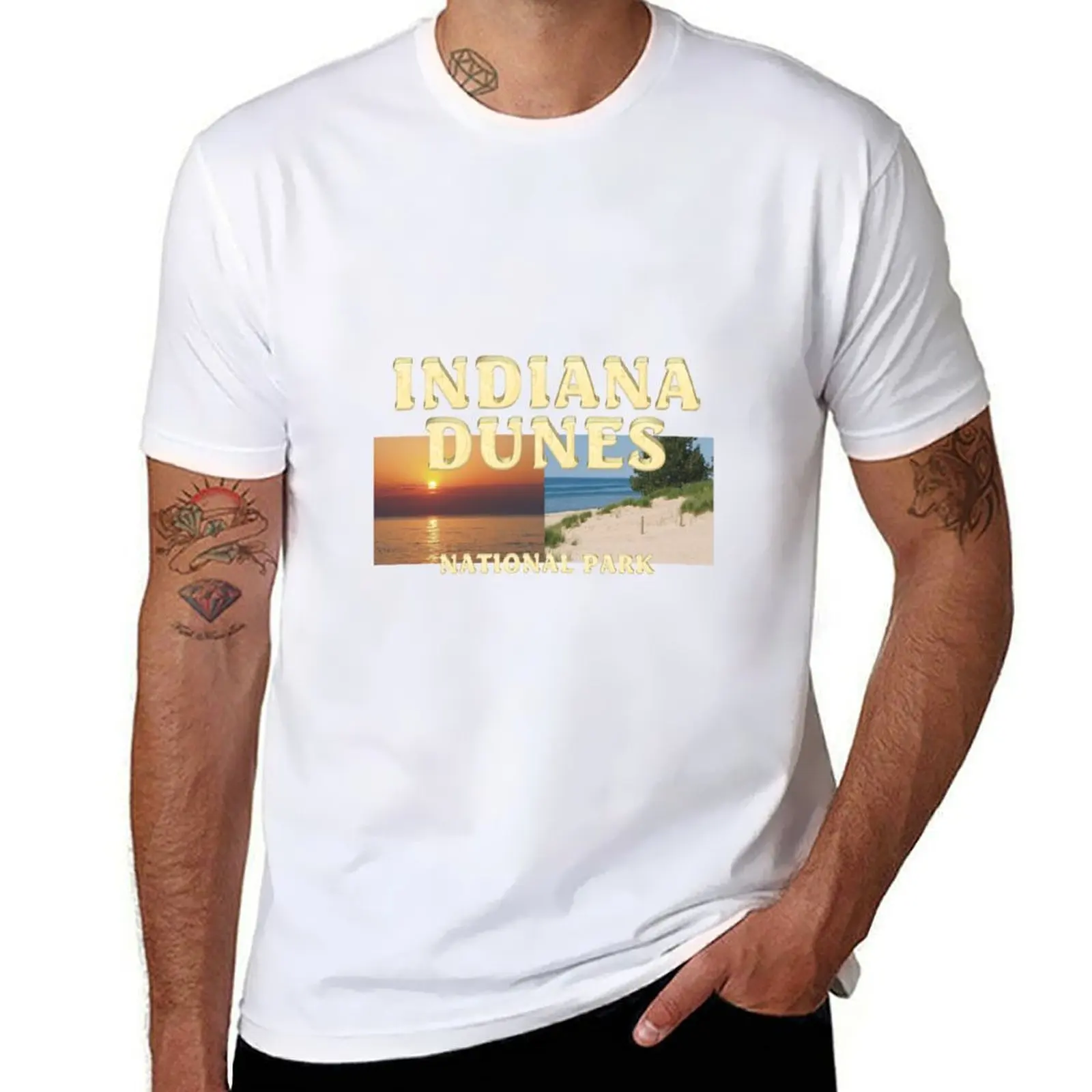 

Indiana Dunes National Park T-Shirt man t shirt cotton high quality t shirt man designer T-Shirt