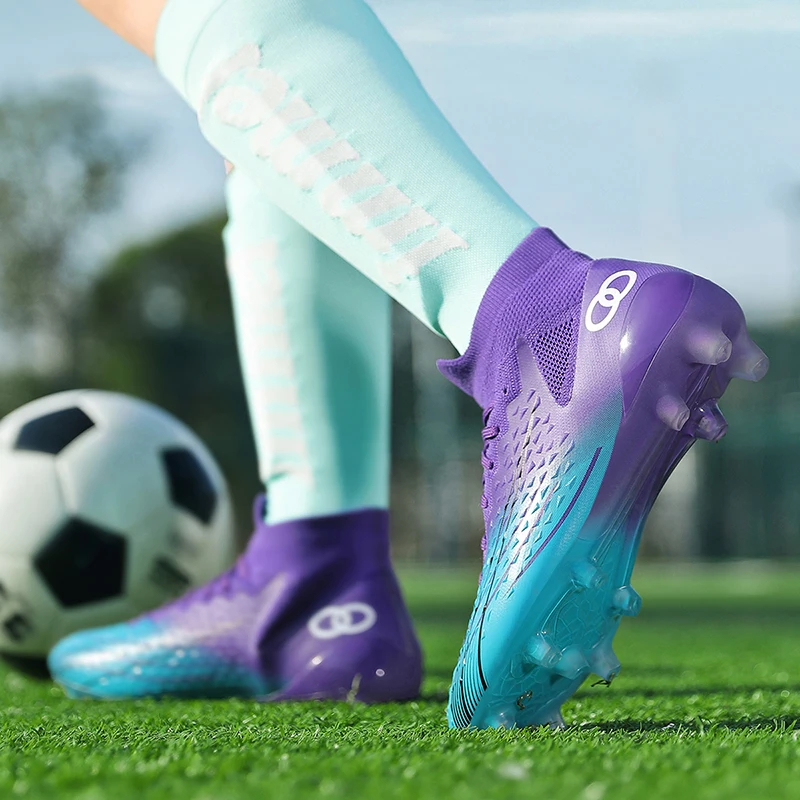 Hohe Qualität Mode Für Männer Fußball Turnschuhe Große Größe 46, Professionelle Fußball Stollen Männer Atmungsaktive Futsal Stiefel Mann botas futbol