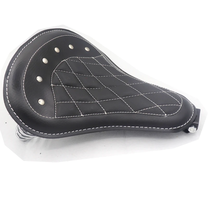 NEW  Motorcycle Retro Leather Solo Seat+3\