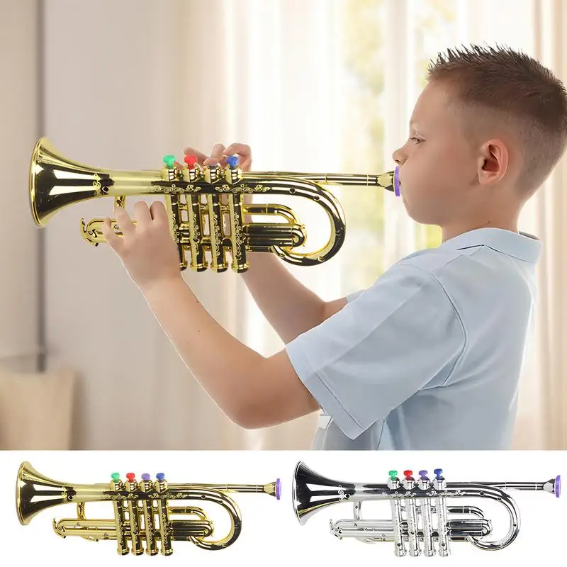 Musical Trumpet Toy Wind Instrument Trumpet For Kids Parent-Child Music Instruments Teaching Aids For Boys Girls Toddler