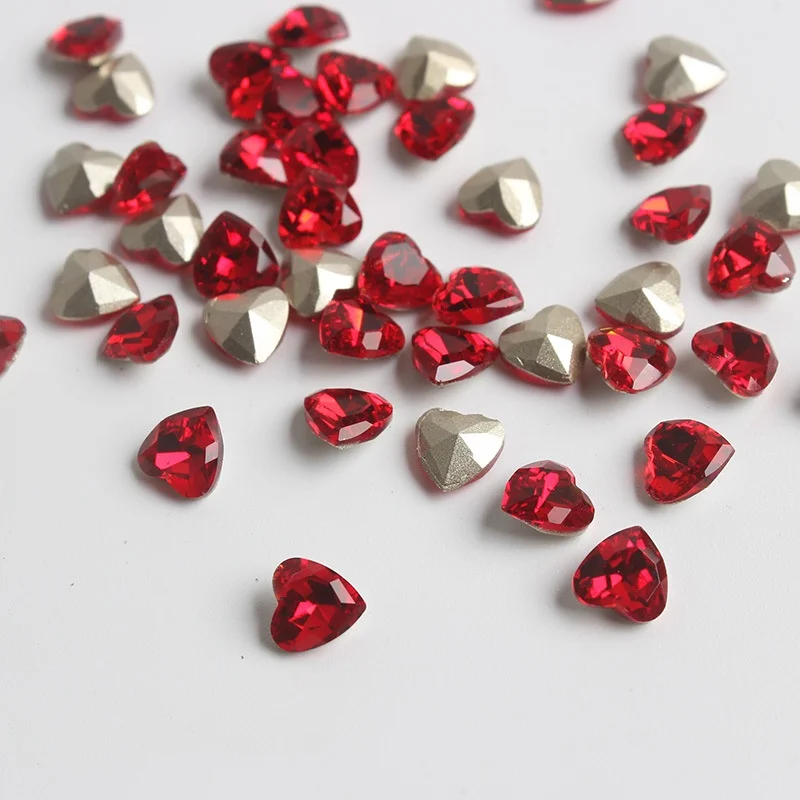 100pcs 6mm Small Heart DIY for phone shell,Nail,Bag,Clothes 3D Diamond Stone Decoration Glitter Manicure Jewelry Accessories