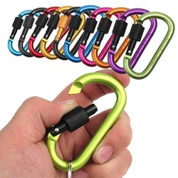 Outdoor Climbing D-shaped Buckle Carabiner Aluminum Alloy Survival Key Chain Camping Climbing Hook Clip Backpack Buckle KeyChain