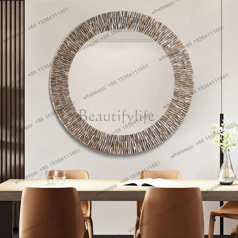 LSLuxury Small Mirror Wall Living Room Items Decoration Circular Circle Aesthetic Mirror Girls Makeup Espelhos Home Decorations