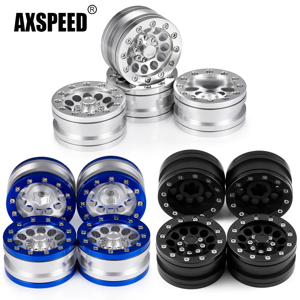 

AXSPEED 4 шт. алюминиевый сплав 1,9-дюймовые ступицы колес с бисером для осевого SCX10 D90 1/10 RC Rock Crawler, детали для обновления грузовика