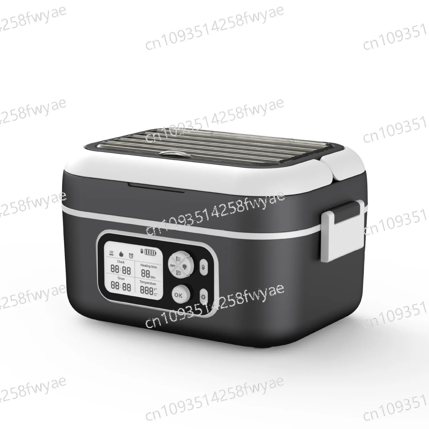 

Heated lunch box, knob type heating and insulation to work, student outdoor portable