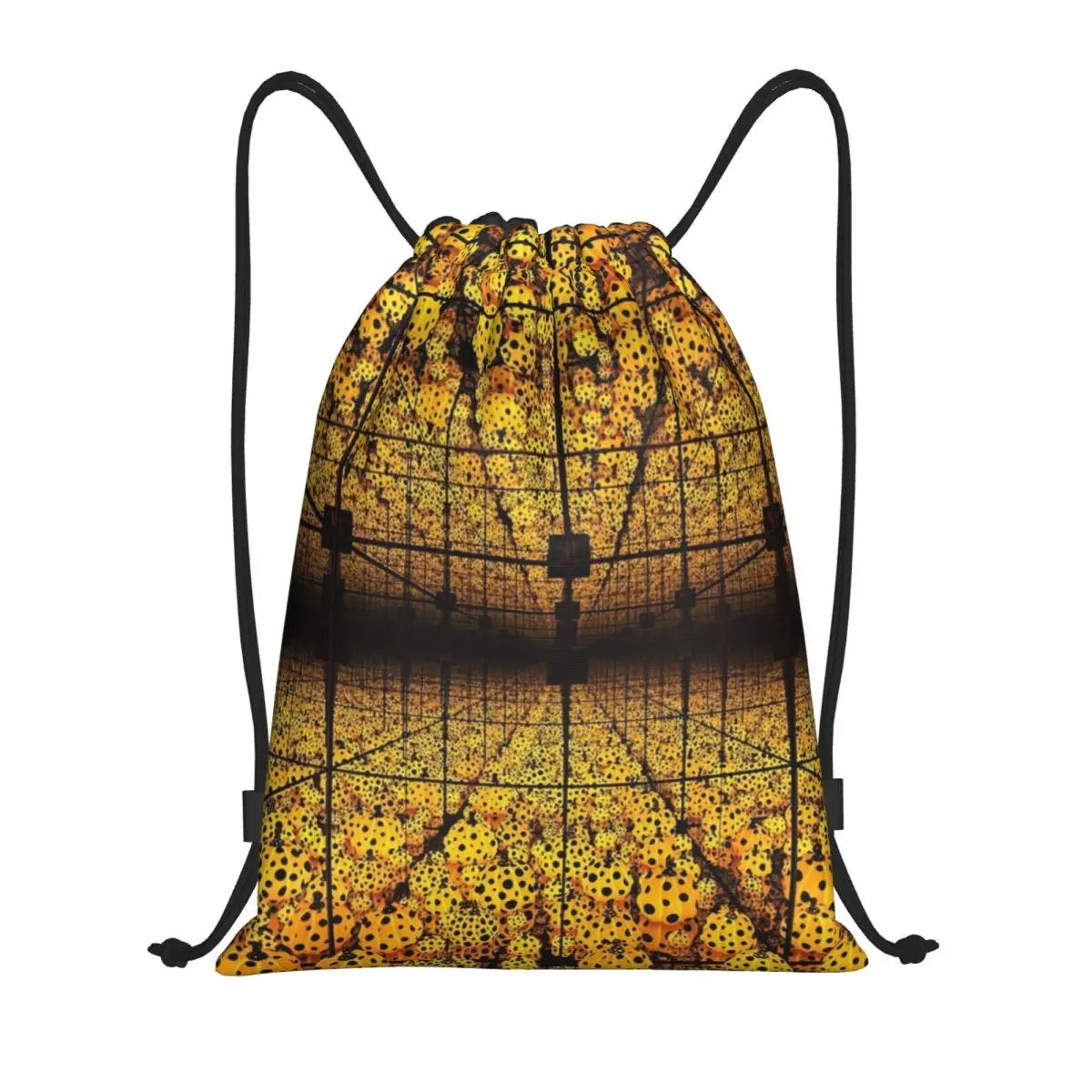 Yayoi Kusama Abstract Painting Drawstring Backpack Women Men Sport Gym Sackpack Foldable Training Bag Sack