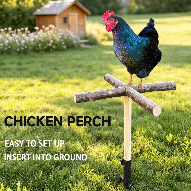 Adjustable Chicken Roost Perch Platform Stand Ground Insert Poultry Hen Cage Coop Accessories Non Slip Outdoor Yard Lightweight