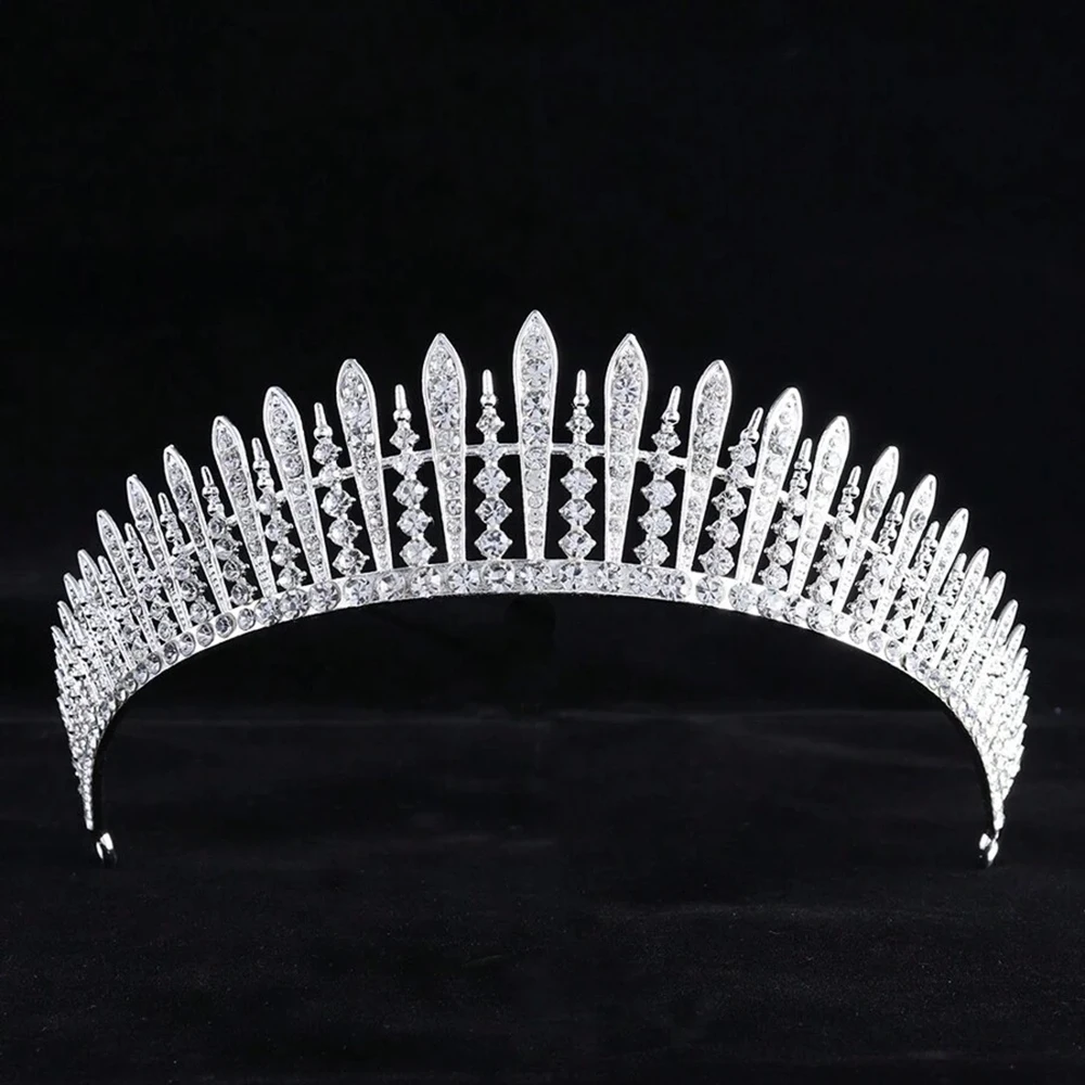 1pc Birthday Hair Accessory Crystal Bride's Wedding Accessory Elegant Silver Crown Party Holiday Gift Luxurious Women's Headwear