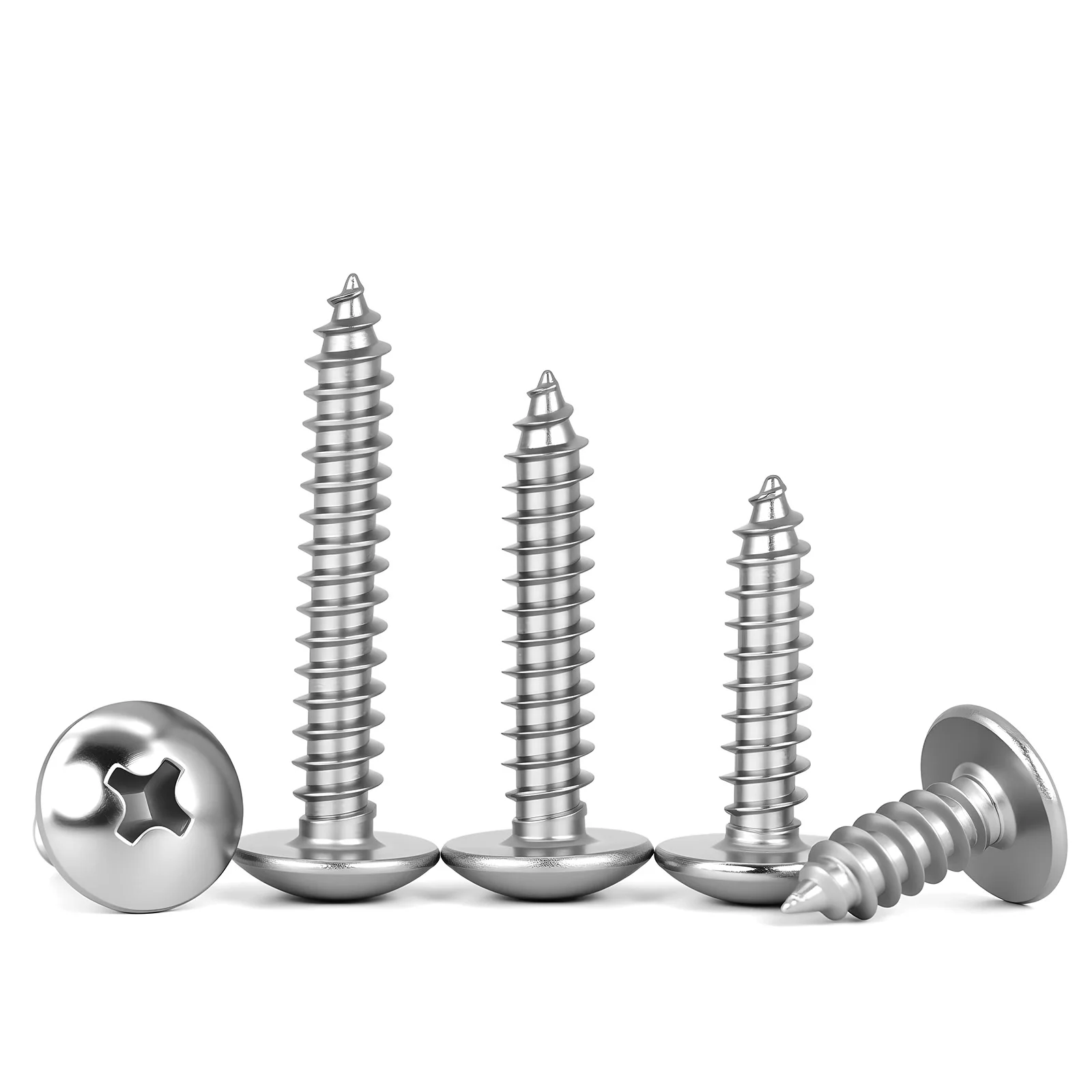 فيليبس راحة الجمالون رئيس الذاتي التنصت المسمار 304 الفولاذ المقاوم للصدأ جولة رئيس الجمالون الفطر مسامير الأثاث M3 M3.5 M4 M5M6