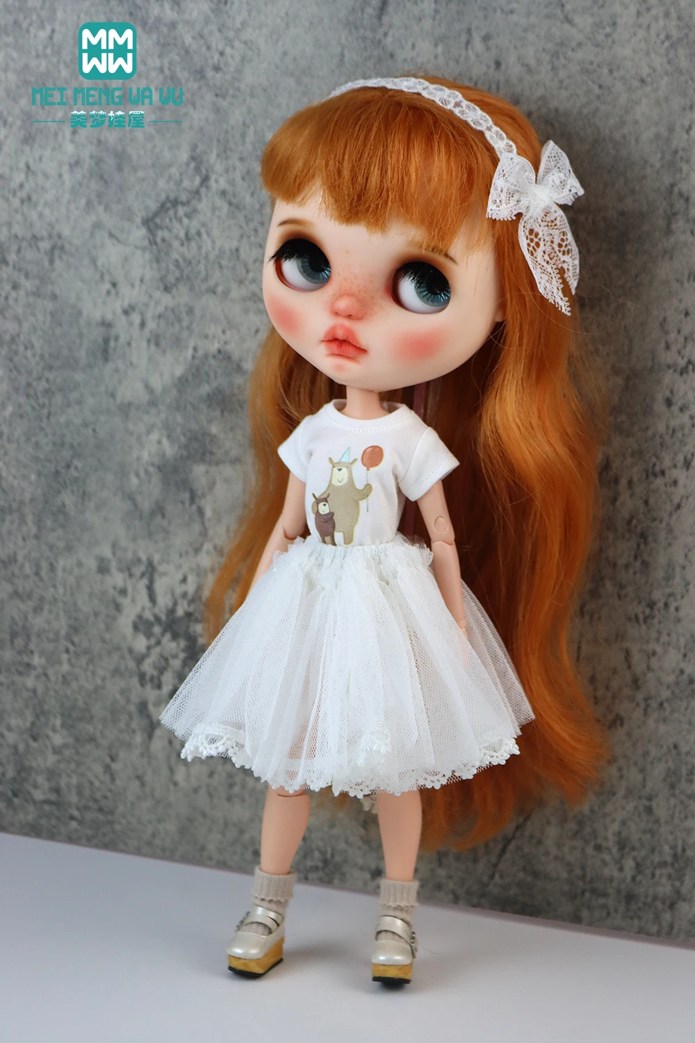 

Fits 28cm Blyth Azone OB22 OB24 Doll Fashionable gauze skirt black, white, pink Toys Gifts
