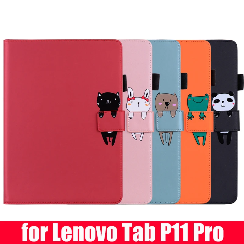 for Lenovo Tab P11 Pro 11.5 Inch 2020 2021 Leather Book Style Fold Stand with Botton E-Book Tablet PC Cover Case