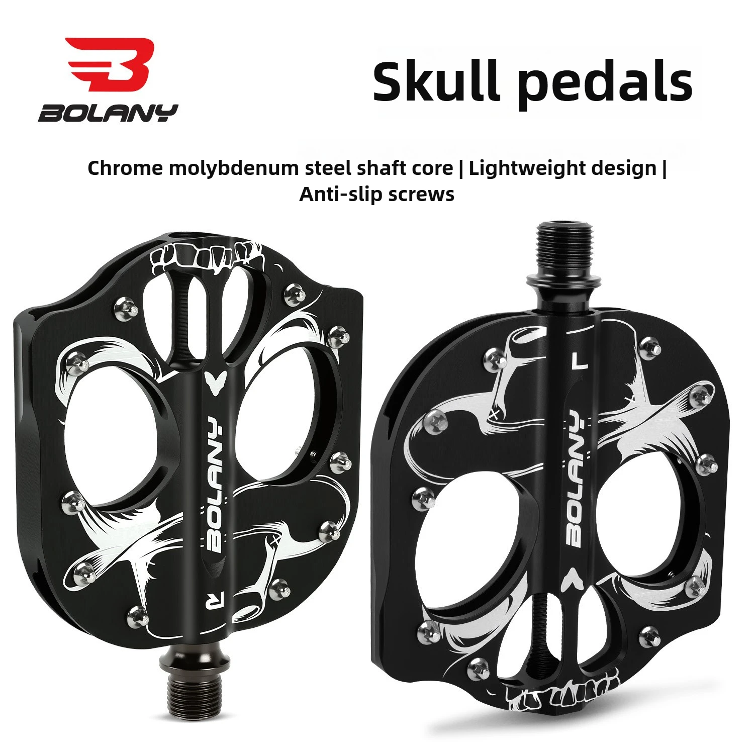 

Велосипедные педали BOLANY MTB — 3 подшипника, аксессуары для велосипедных велосипедов, противоскользящие педали из алюминиевого сплава для горного велосипеда бездорожья