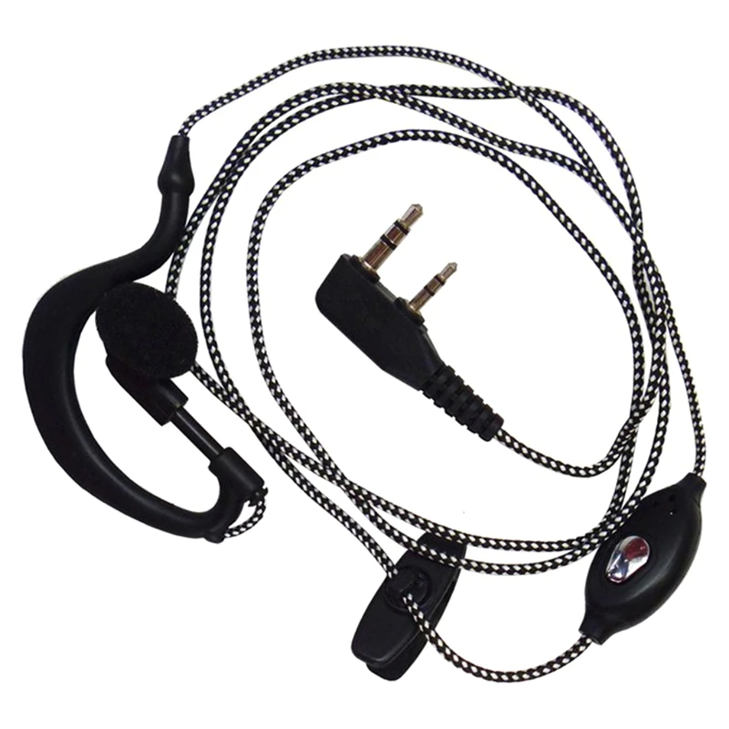 2-pin High-quality Headset Microphone for Portable Security Walkie-talkies Two-way Radio Headset UV5R Woven Headphones