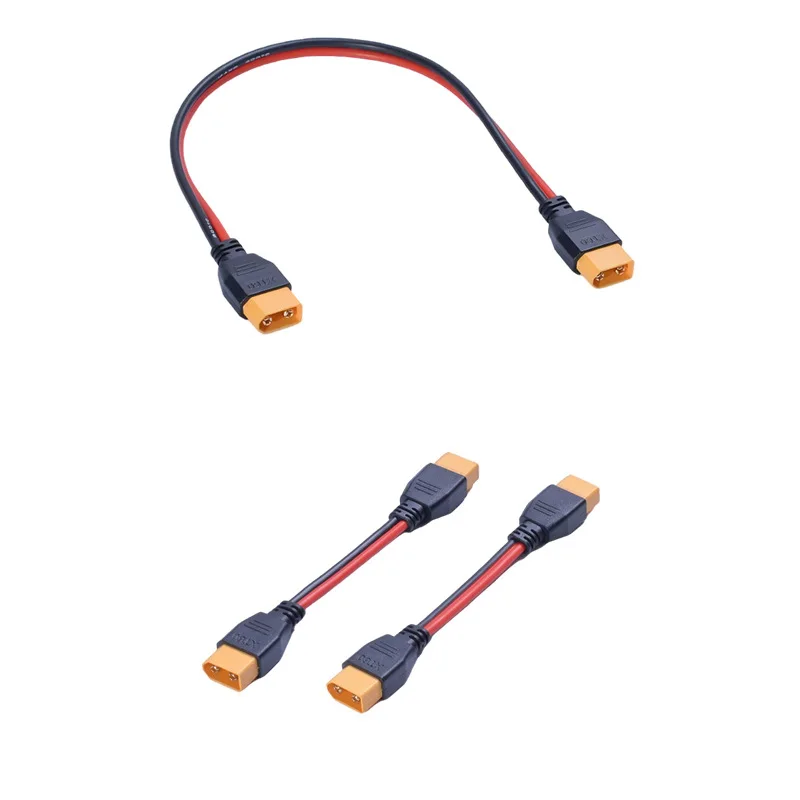 XT60 Male To Male To Female F-F Extension Cord Dual OD3.5 Silicone Wire Max 14AWG20A Heat Resistant for RC Model Lithium Battery
