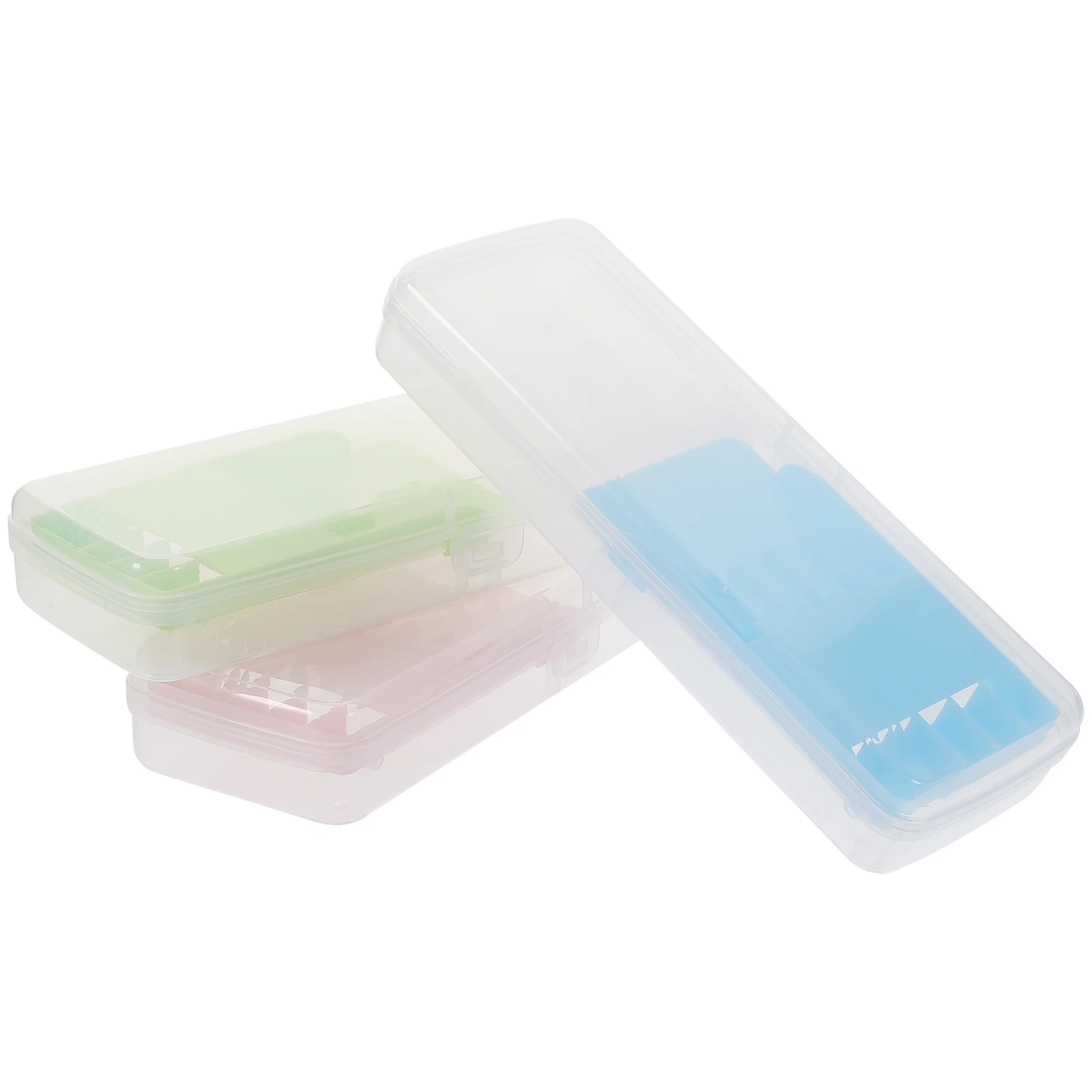 

3 Pcs Stationery Box Pencil Case Clear Boxes for School Holder Bulk Container Storage