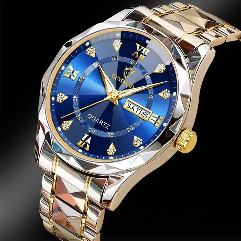 BINBOND Business Watch Men Warterproof Sports Mens Watch Top Brand Luxury Clock Male Quartz Wristwatch Relogio Masculino