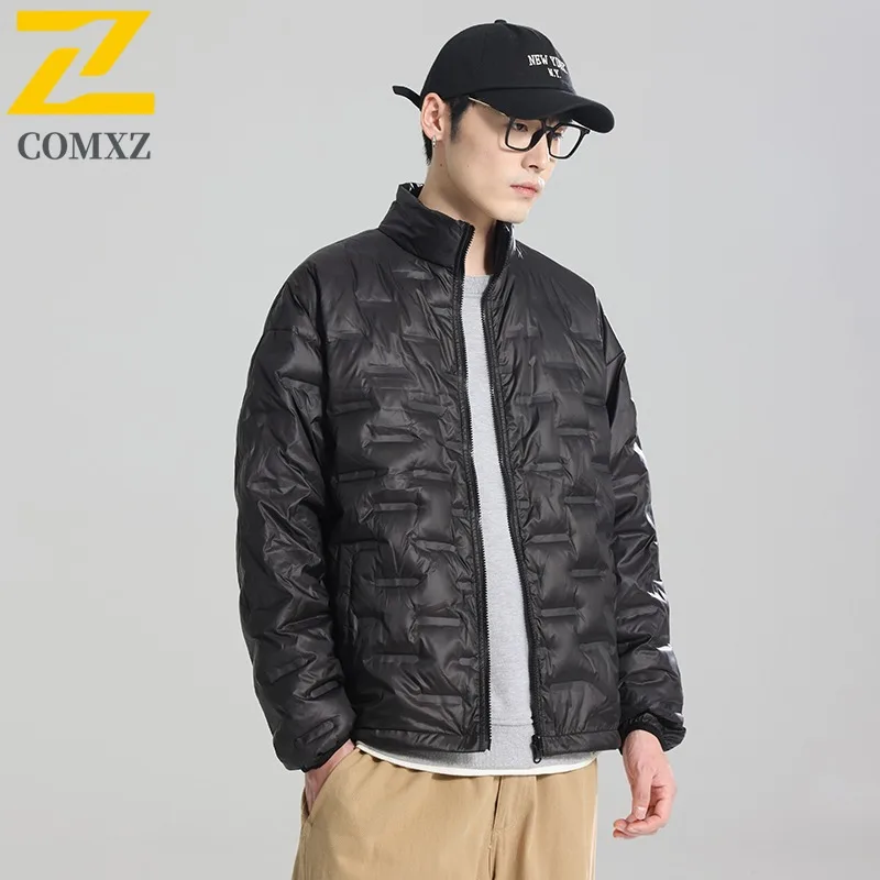 COMXZ High Quality Outdoor Unisex Same Winter New Couple Sport Hooded Thermal Fashion 3 in 1 waterproof Windbreaker Down Jacket