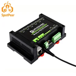 Industrial Grade 8-Ch Ethernet Relay Module Ethernet PoE Port Communication Modbus Protocol PoE Power Supply