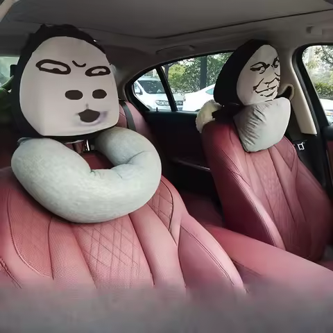 Car Headrest Covers, Creative Emoticons, Quirky and Fun, Funny Interior Decoration, Headrest Seat Covers, Universal Type