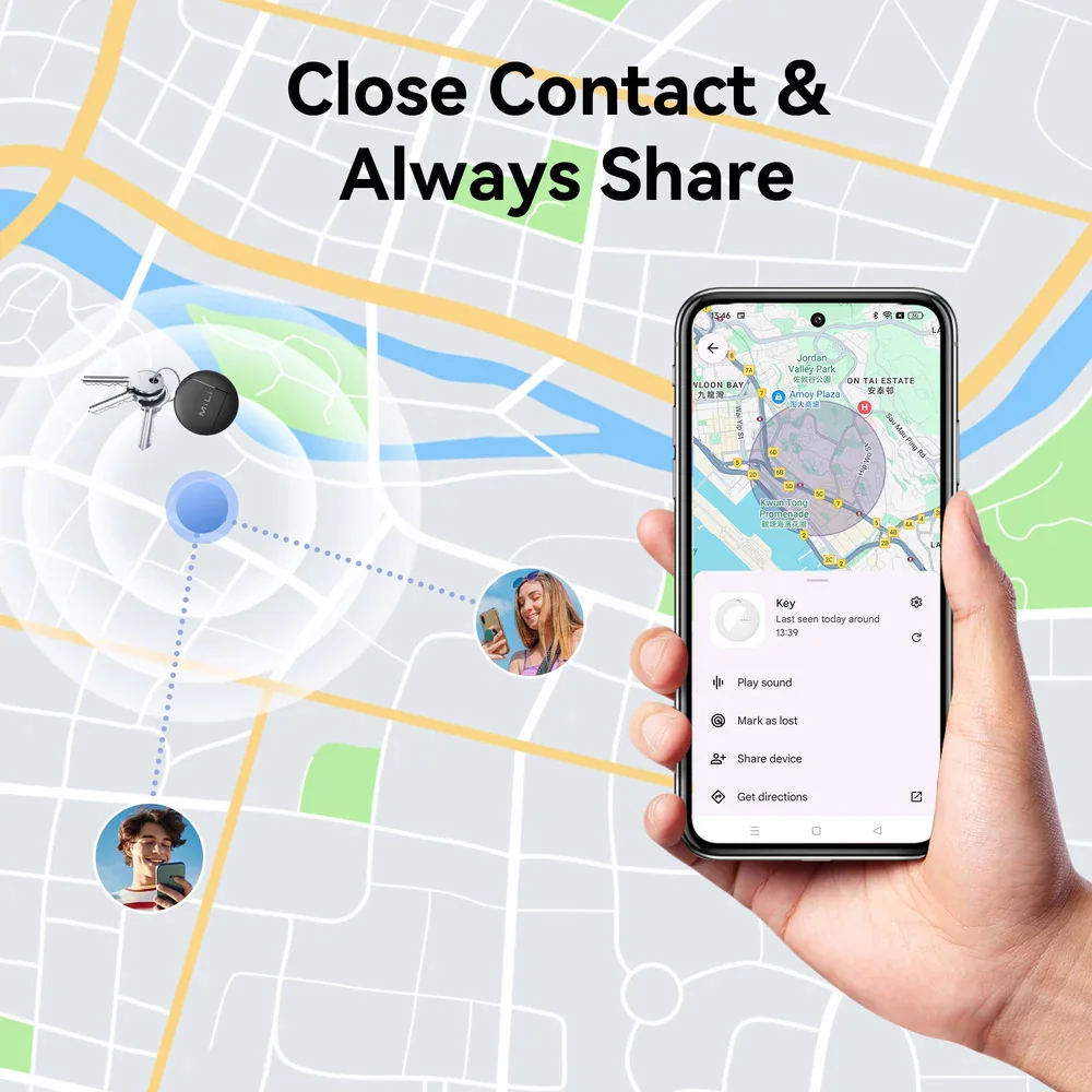 Intelligente Bluetooth-Ortungs- und Tracking-Tags, kompatibel mit der Google Find Hub App (nur für Android), zur Verwendung als Gegenstandsfinder für Koffer und Gepäck. – Detail 5