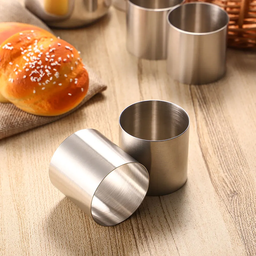 

8 pcs Mini Round Mousse Cake Mold Stainless Steel Collar Pans Cutters Rings Bakeware Kitchen Tools Pastry Baking Tart Circle