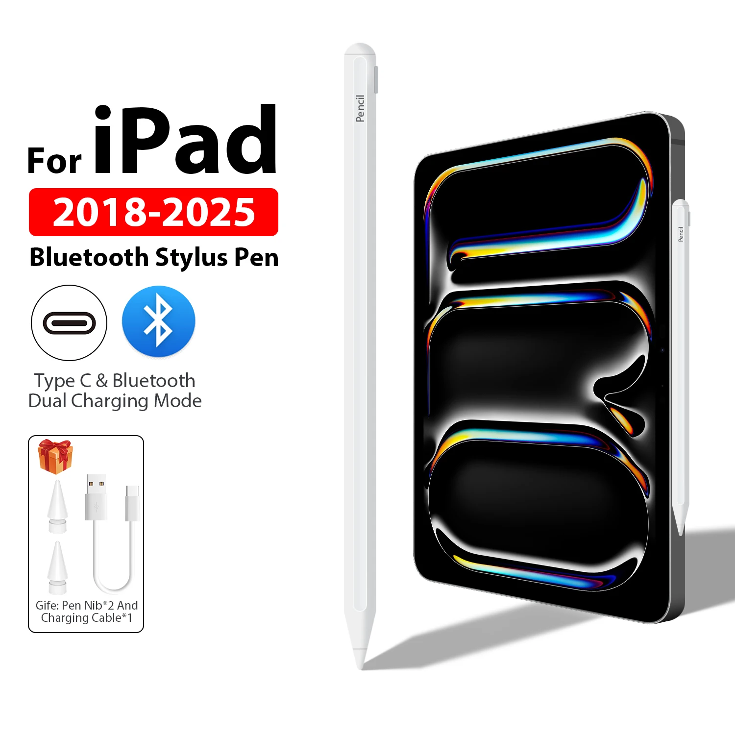 Stylus Pen For Apple Pencil iPad A16 Air 11 M3 M2 5 4 Pro 13 11th M5 M4 12.9 8 10 9 10th 9th Generation Mini 6 7 2026 Touch Pens