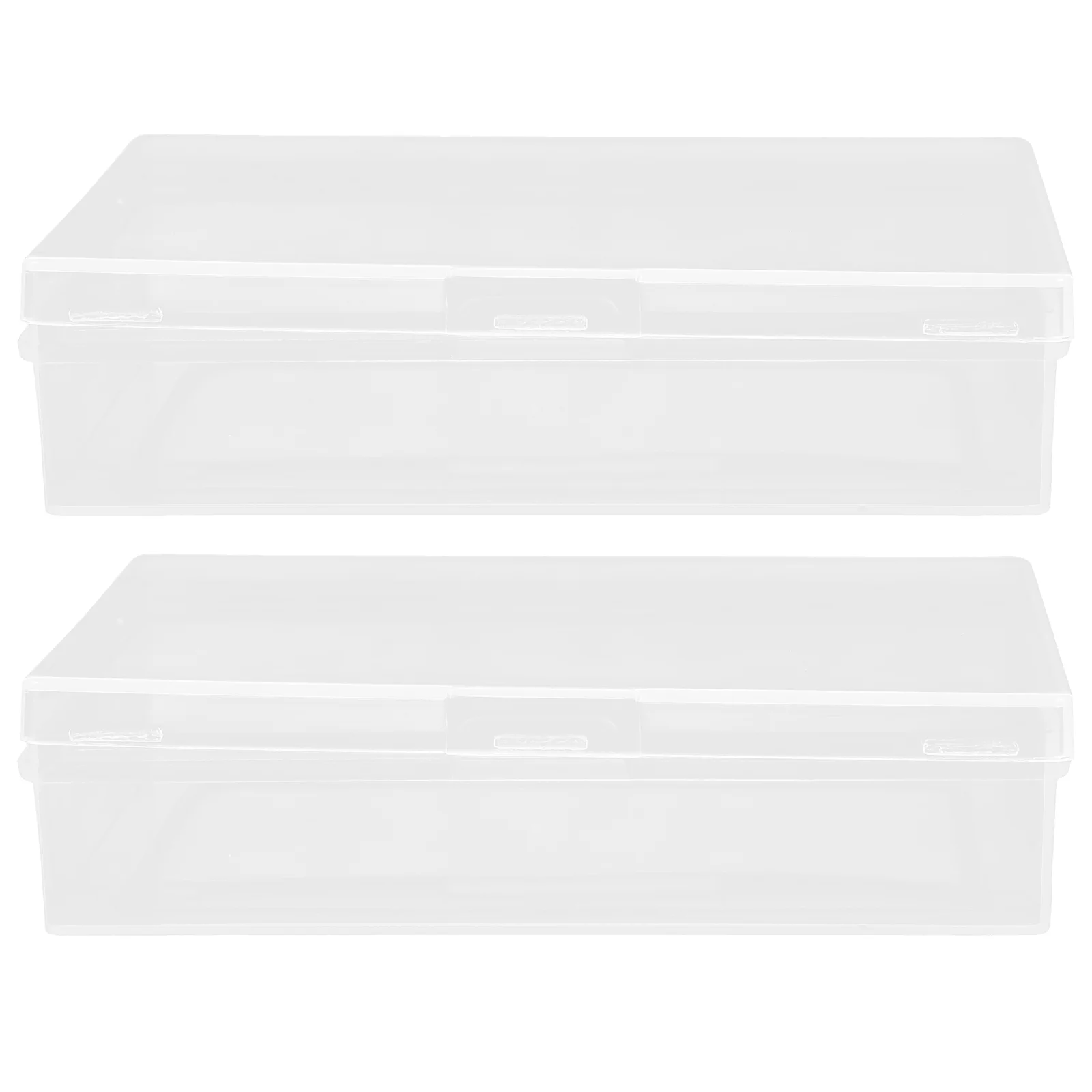 

2 Pcs Blank Cards Transparent Storage Box for Playing Holder Game Case 98X74X25CM Holders