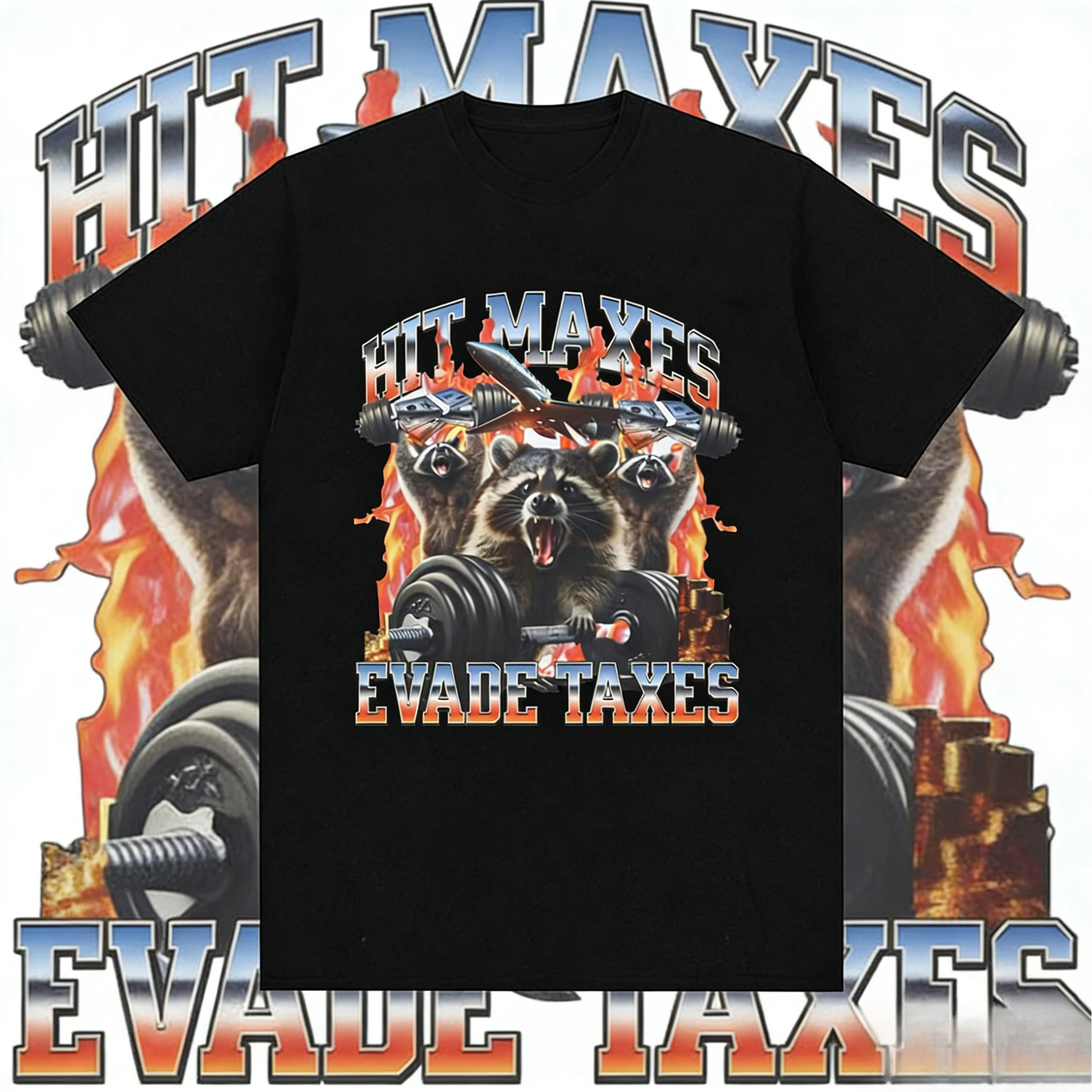 أقصى قدر من الضرائب متعة الراكون الرموز التعبيرية تي شيرت للرجال والنساء 2025-26 الصيف القطن الخالص 100% مطبوعة فضفاض تي شيرت غير رسمي