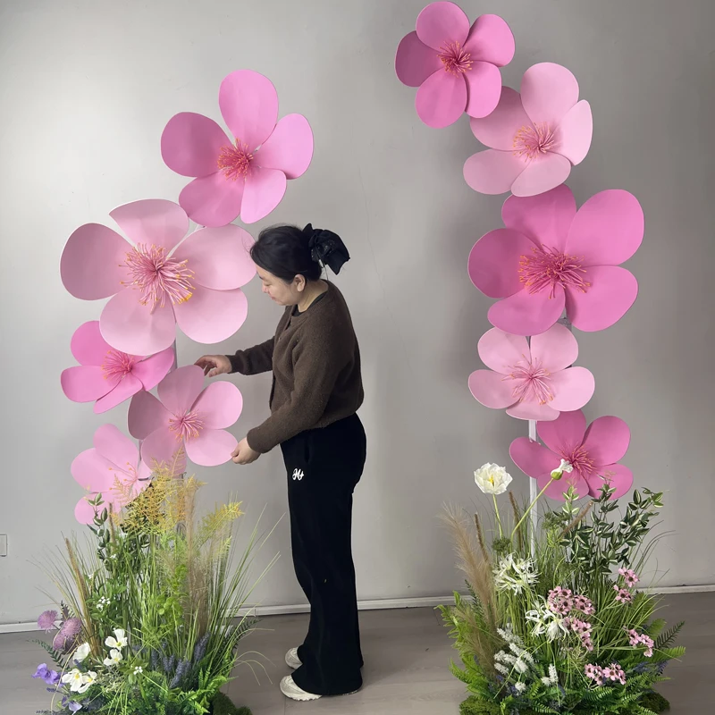 

Giant Artificial Flowers Spring Plum/Peach/Blossom/Cherry EVA Malls Weddings Pink Large Garden And Farm Decor Flowers 180-210cm