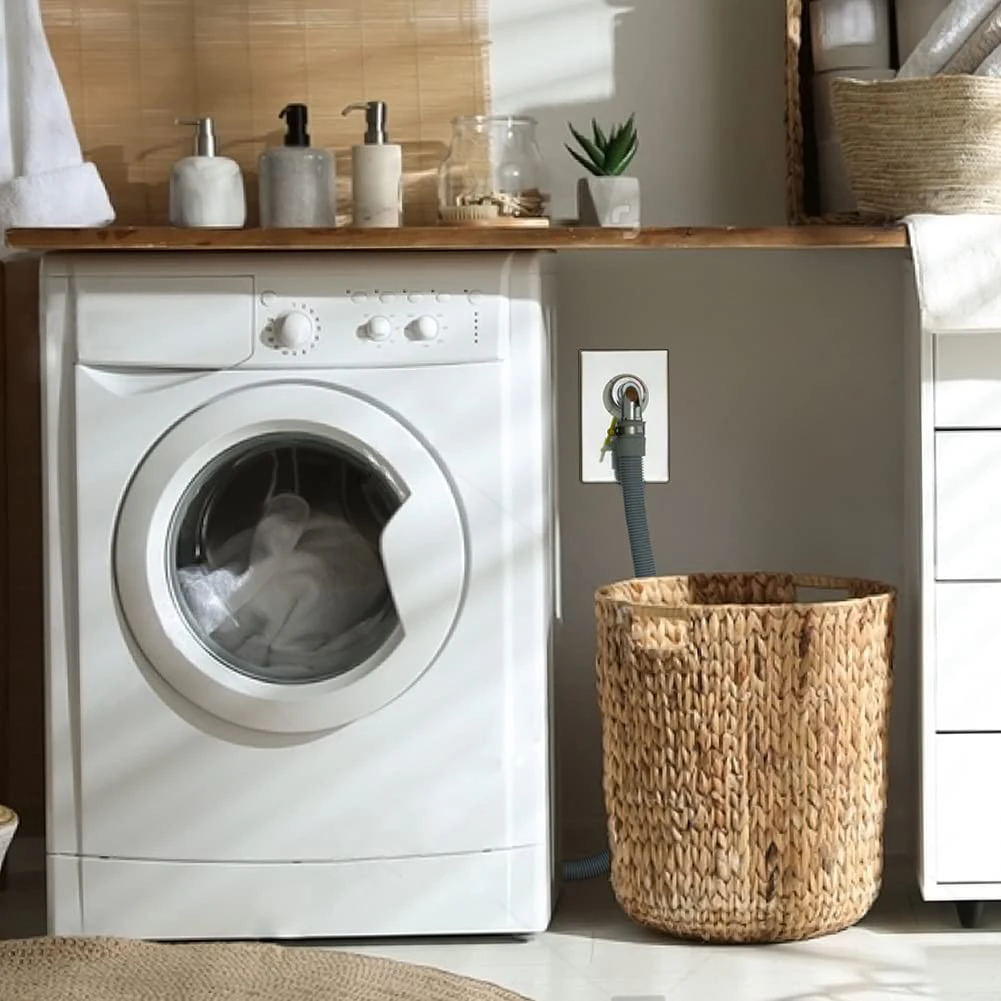 Conjunto de extensão de mangueira de drenagem a01m, mangueira universal para máquina de lavar, 10 pés, inclui conector de mangueira de suporte e braçadeiras de mangueira, mangueiras de drenagem