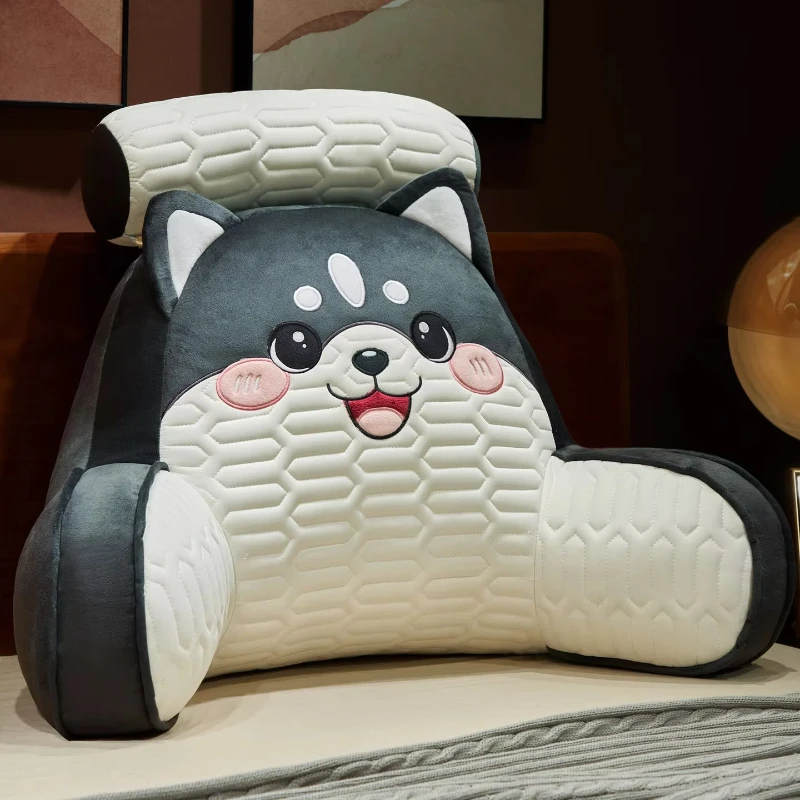 

Милая подушка-спинка для кровати, дивана, офисного кресла, общежития, для чтения и отдыха, мягкая плюшевая подушка для взрослых