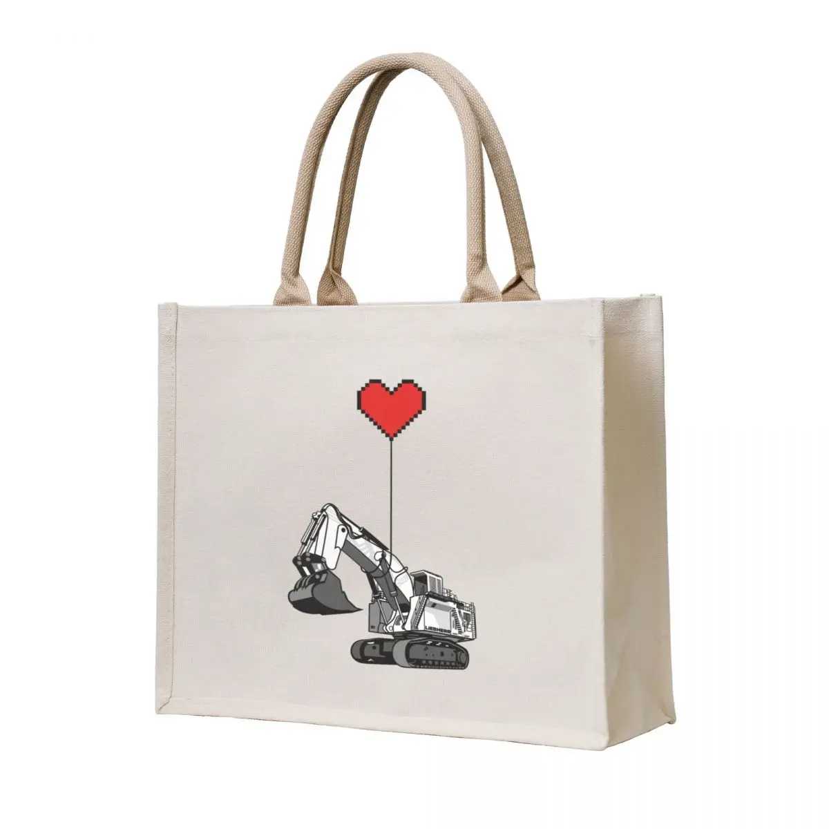 

Love Excavator Tote Bag Canvas bag for women large tote bag personalized tote