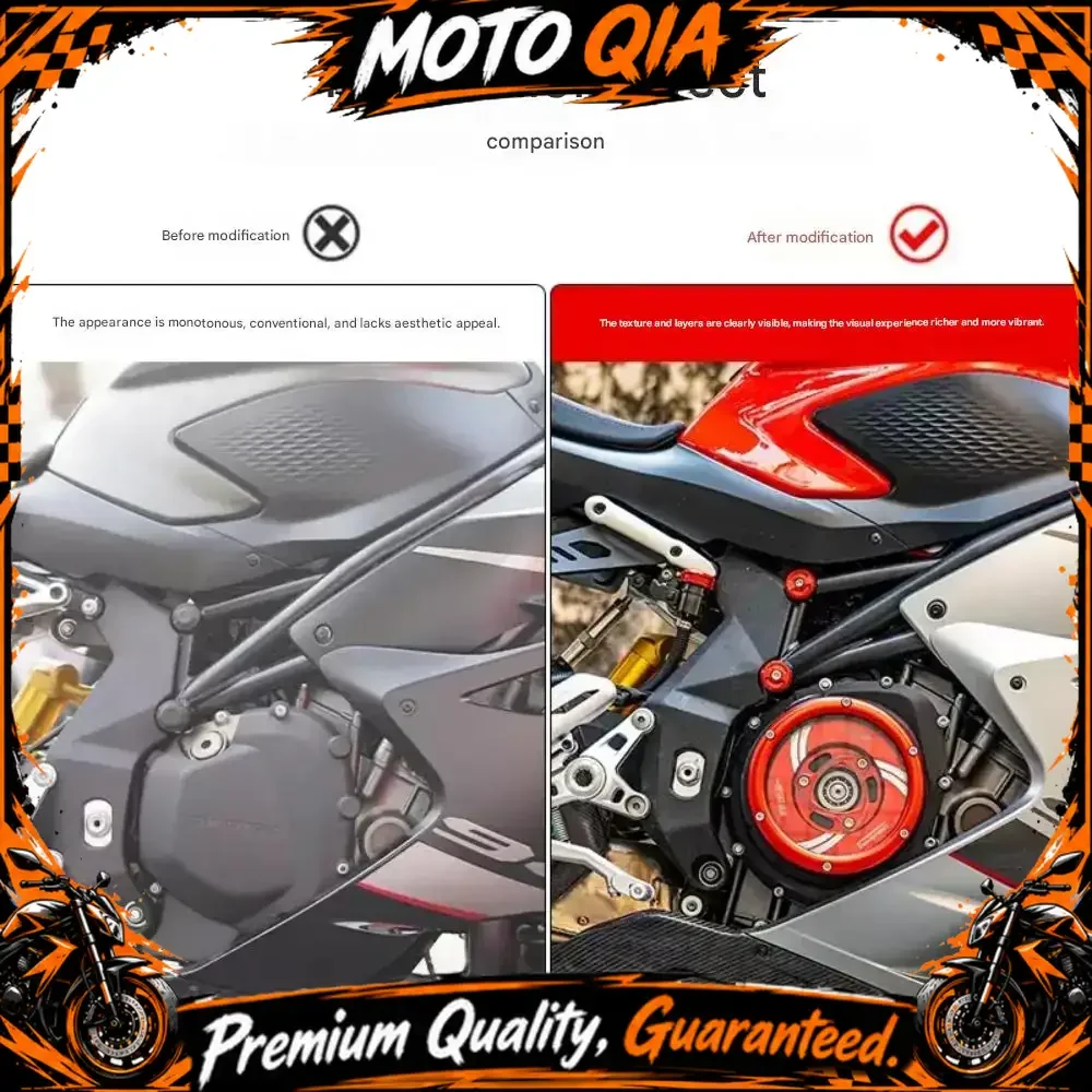 Transparent clutch cover, motorcycle engine guard, decorative cover for QJMOTOR SRK921RR Super921 modification parts