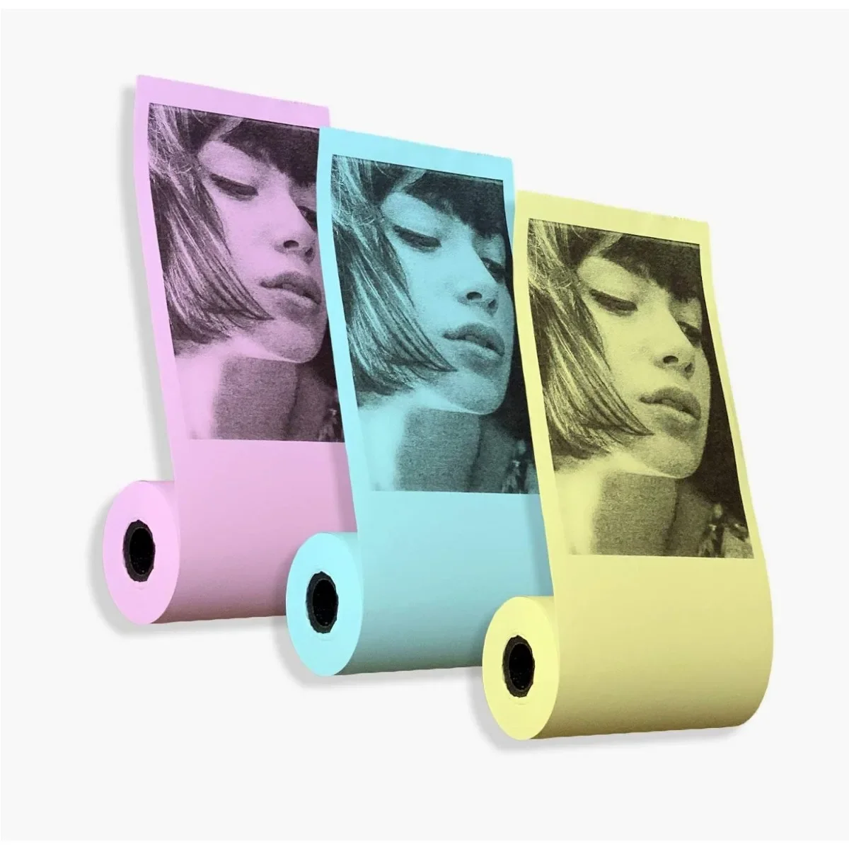 57x30mm Thermal Printing Paper Poooliprint Colored, White & Sticky Paper 9 Rolls Combo Thermal Paper for Poooli Pocket Printer