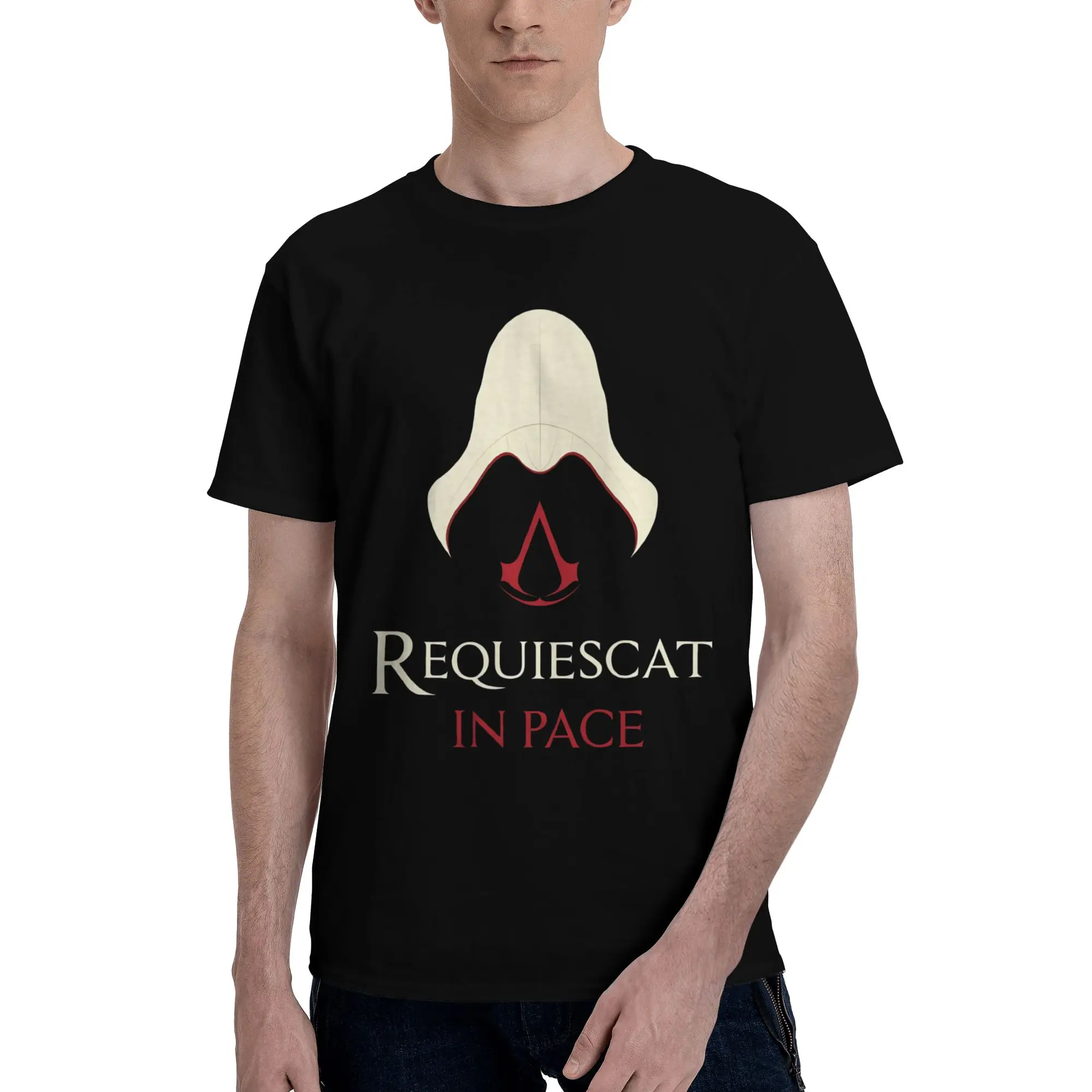 Assassines Creed Requiescat In Pace  Accessories Men Women T Shirts Pure Cotton Tee Graphic Print  Tops T-shirt