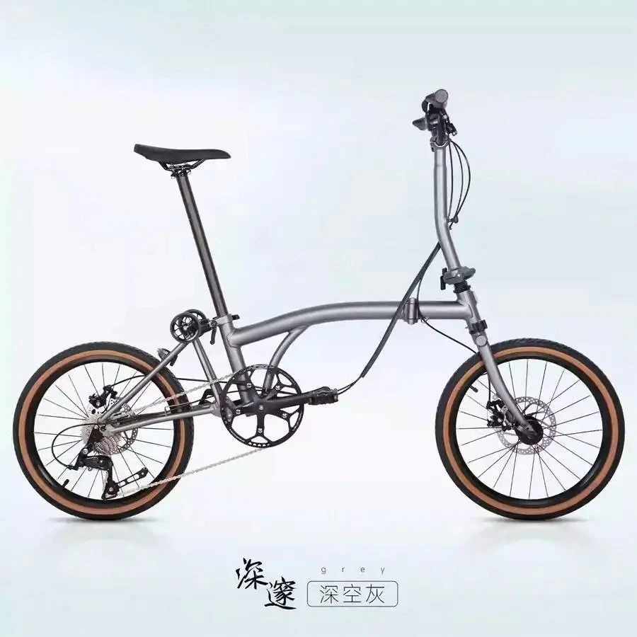 Aluminum Alloy Tri Fold Frame 53T CNC Crankset  Portablel MINI Folding City Bicycle 20 Inch Bicycle 9-speed Folding Bike