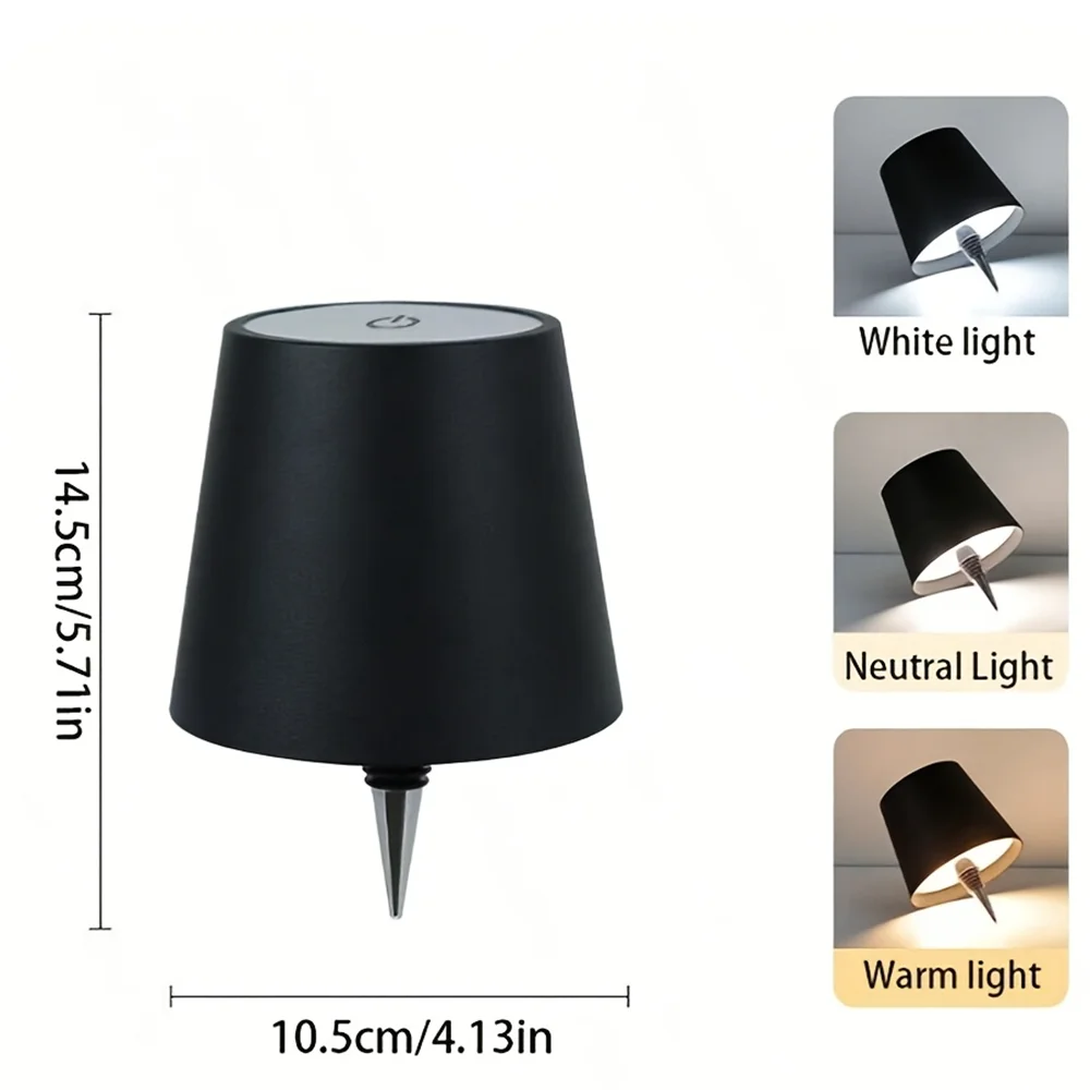 Wireless Wine Bottle Light USB Charging Three Color Touch Precise Dimming Indoor Atmosphere Light Outdoor Camping Light