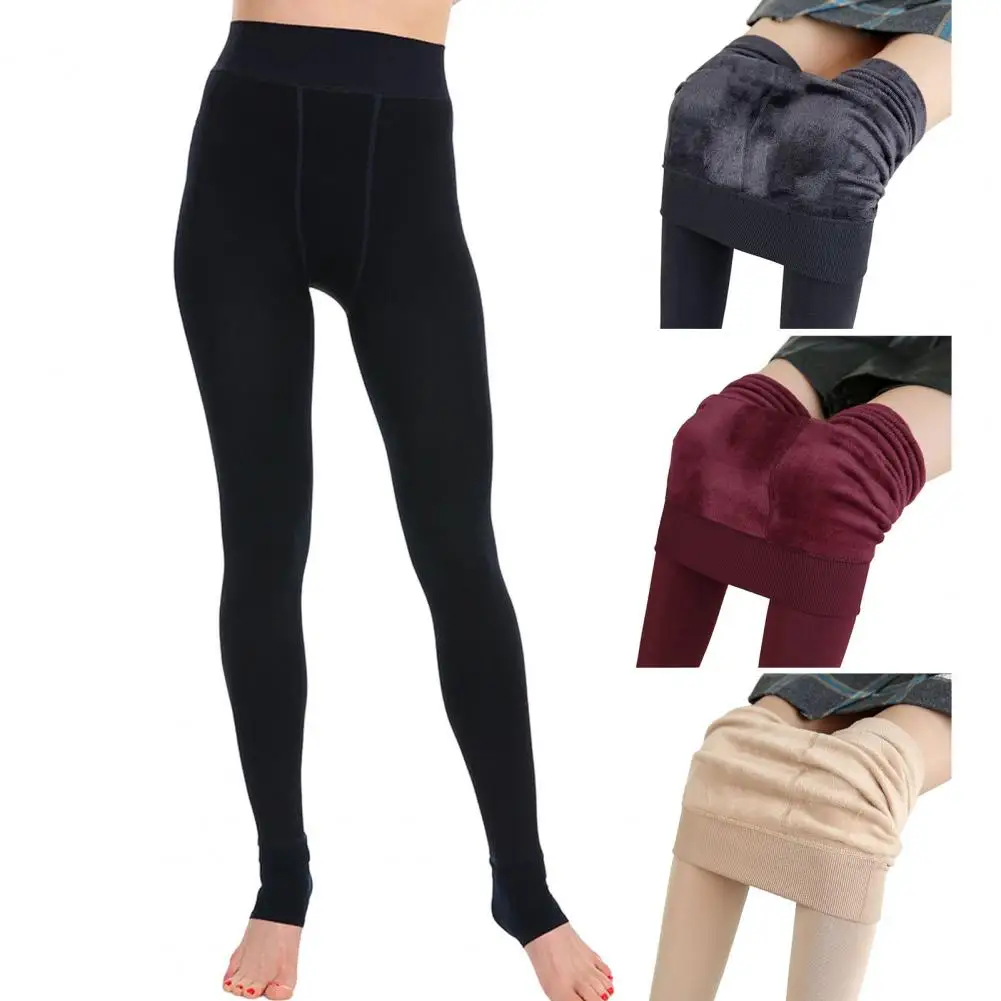 

Женские леггинсы с высокой талией, утепленные, осенне-зимние, с бархатной подкладкой, теплые леггинсы-стрипы, 80%