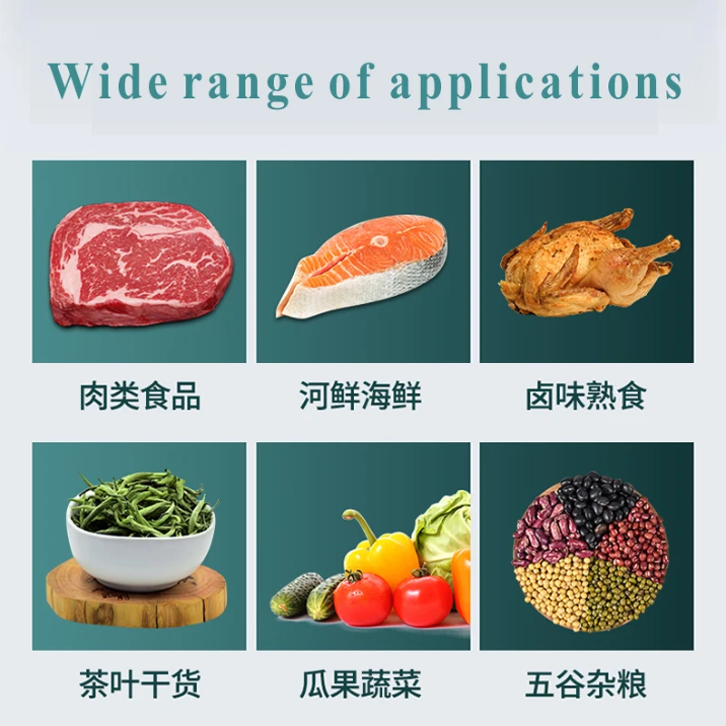 Penyegel vakum makanan otomatis, alat segel kemasan makanan rumah tangga untuk dapur rumahan vakum komersial 110V/220V