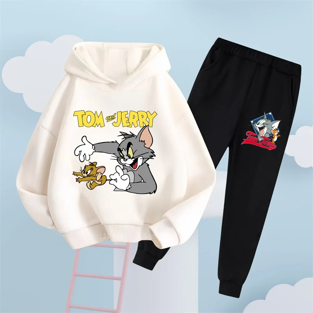 Step into a World of Fun with Our Tom & Jerry Hoodie & Joggers - Stylish & Trendy Outfits for Boys & Girls\' Casual Days