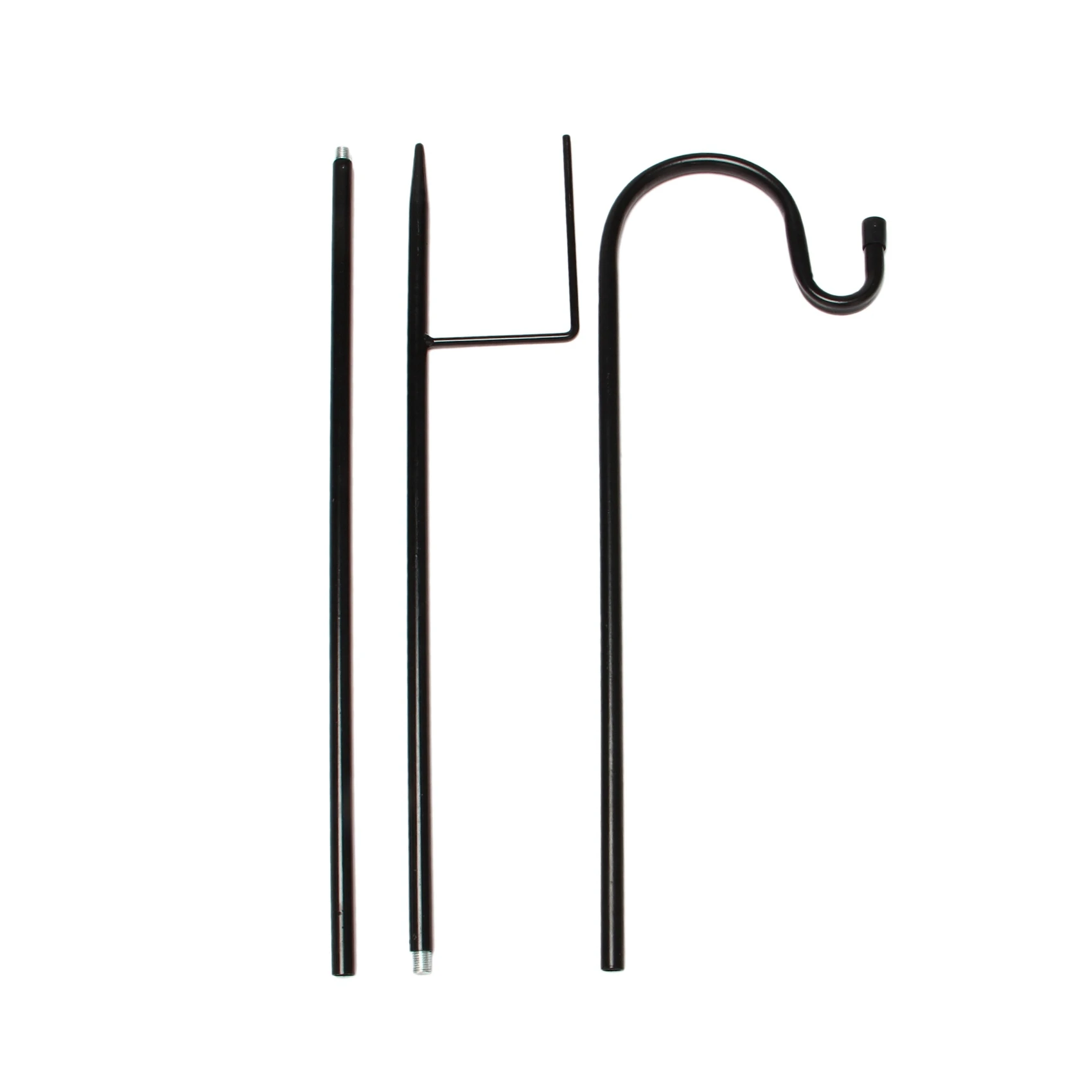 A84X-2X Shepherd Hooks Rust Resistant Garden Stake Outdoor Metal Plant Stand Hanger Bird Feeder Pole 120X10x1cm